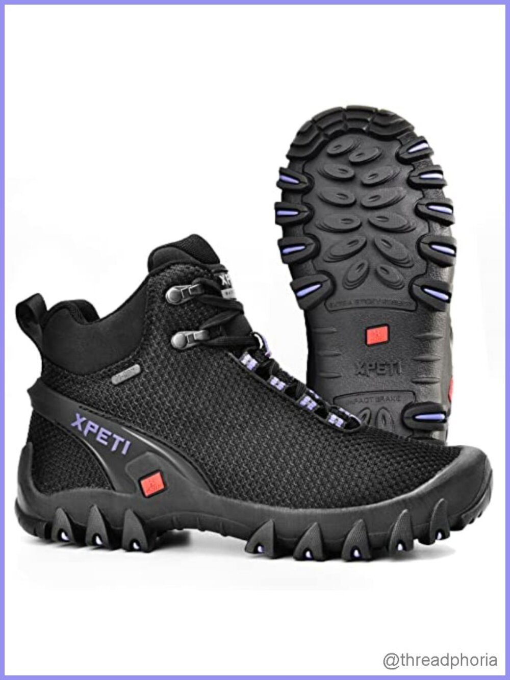 Waterproof Hiking Boots Mid Lace-Up Lightweight Outdoor Trail